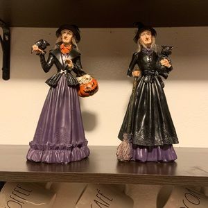2 ceramic halloween witches